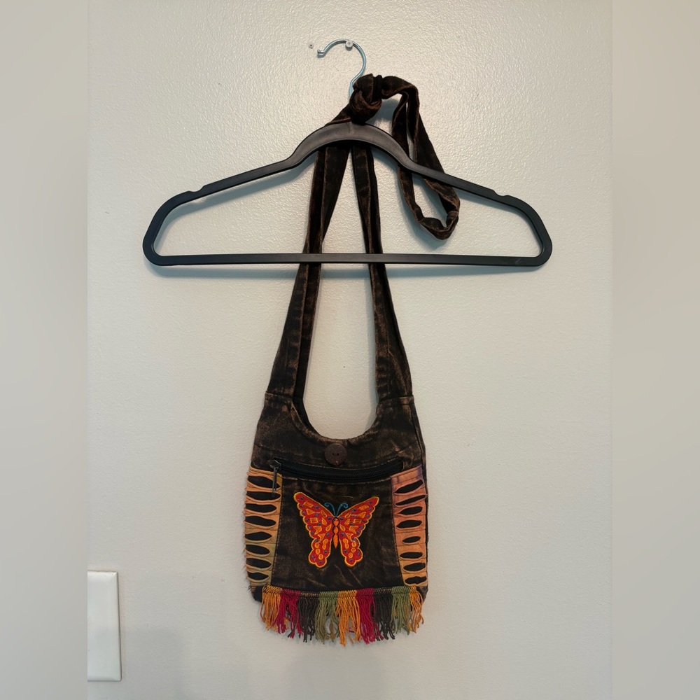 hippie, butterfly bag
